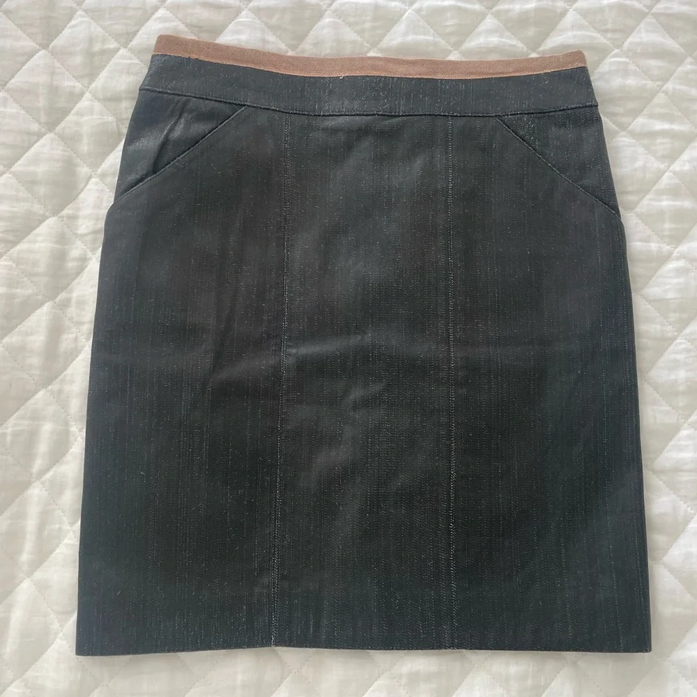 Chanel vintage leather mini skirt